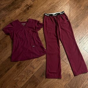 Grey’s Anatomy Maroon Scrub Set
